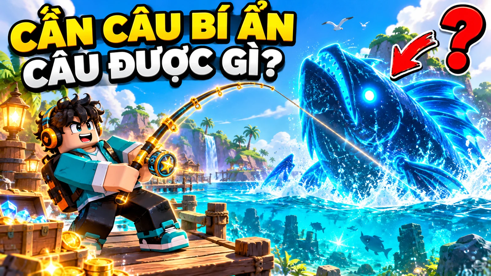 Gaming / Cần câu bí ẩn — mẫu ý tưởng tạo mới bằng AI